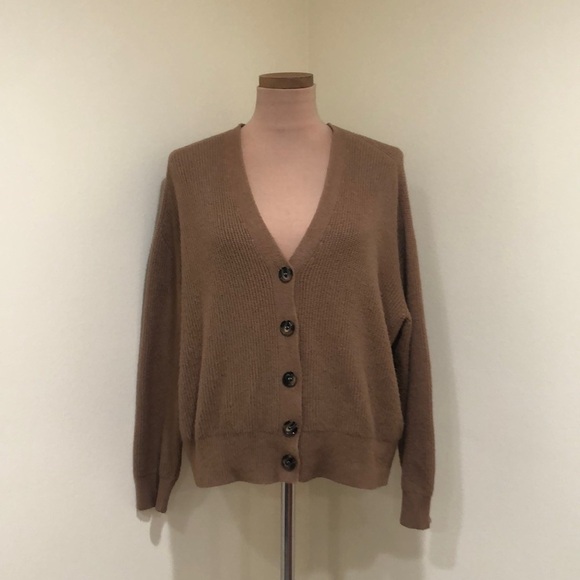 APPARIS Cardigan Sweater Size XL Camel Brown - Picture 2 of 11